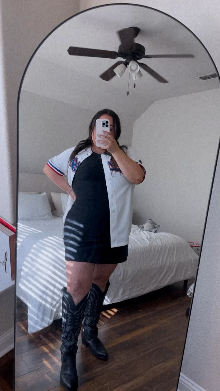 Baseball Game Outfit for plus size girlies! YPB SculptLUX dress and Abby Tecovas. 

Size XL in dress
Size L in Jersey

#LTKSeasonal #LTKVideo #LTKplussize