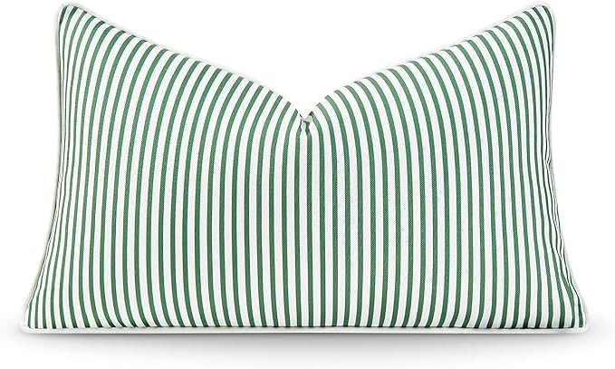 Hofdeco Premium Coastal Patio Indoor Outdoor Lumbar Pillow Cover Only, 12"x20" Water Resistant fo... | Amazon (US)