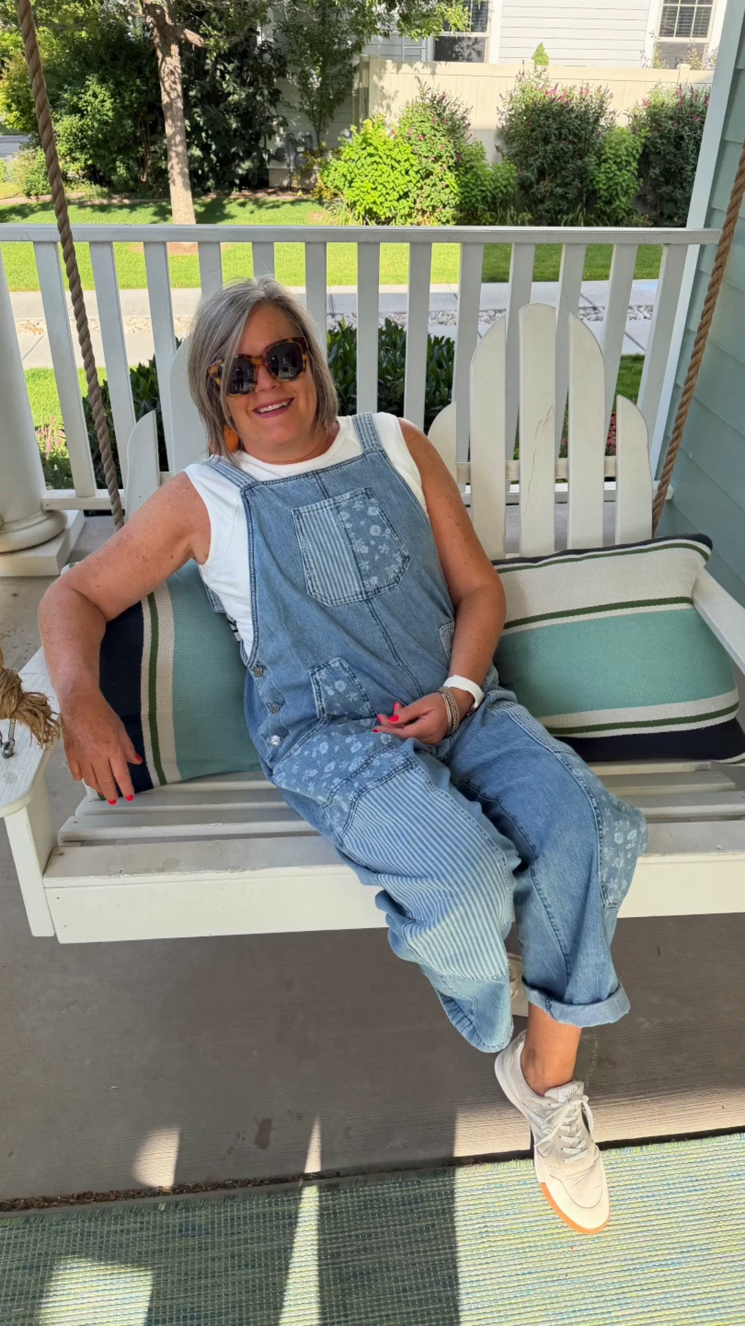 @coldwatercreek #ad

These patchwork denim overalls from Coldwater Creek are such a fun way to ease into early fall! I paired them with a simple white tank and these comfy neutral Coldwater Creek sneakers for an easy outfit that works for gardening, running errands or relaxing on the porch. I love the mix of striped and floral denim—it gives classic overalls a softer, more feminine twist. Comfortable, playful and so easy to wear!

 #ColdwaterCreek #EarlyFallStyle  #CasualFallOutfit #DenimOveralls

#LTKMidsize