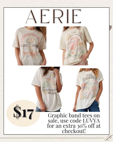 Aerie graphic tees on sale! Use code LUVYA for 30% off! 

#LTKsalealert #LTKstyletip