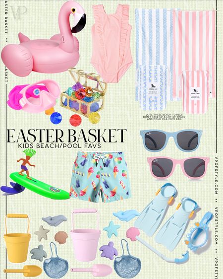 Pool/beach finds for kids they are perfect Easter basket fillers. Boys bathing suits. Girls bathing suits. Pool toys, beach towels, beach toys, kids sunglasses, pool floats 

#LTKGiftGuide #LTKswim #LTKkids
