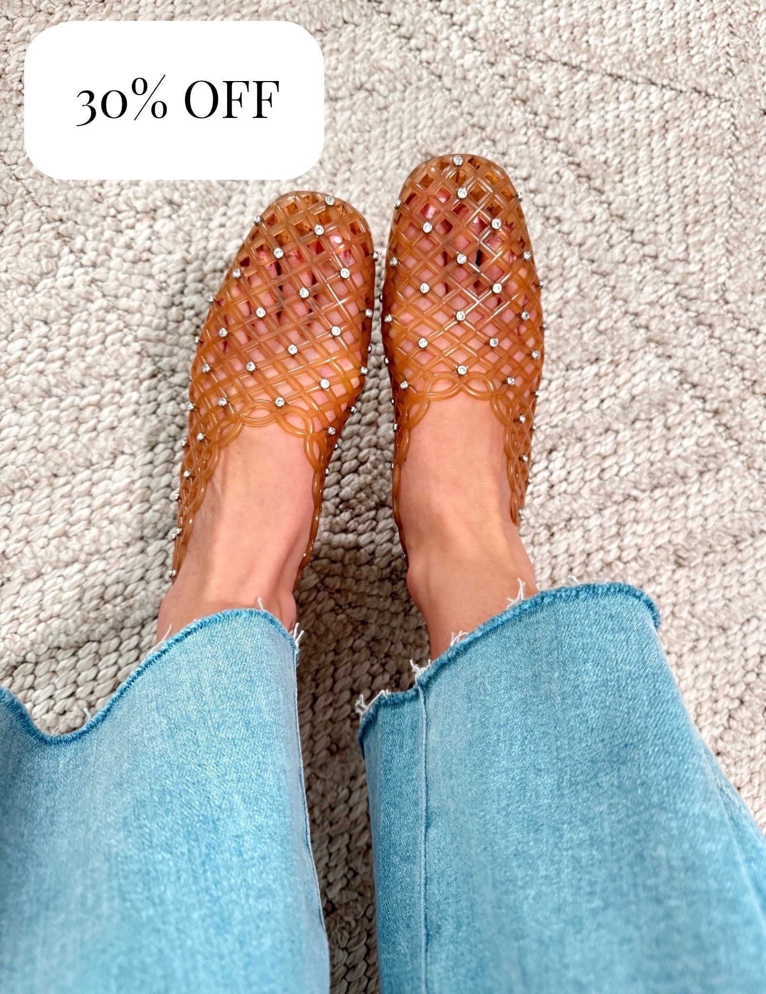 Rhinestone Jelly Sandals 🤩
30% OFF

➡️Sizing: I tried on the size 7 and 8 and I went with the size 7, the 8 was way too big.  (I’m a size 7.5)— for reference, I’m more of a size 7/7.5 not a size 7.5/8 …➡️P.S. these are sooo comfortable unlike most other jelly sandals!

Jelly shoes, Steve Madden, spring sandals 

#LTKdayinmylife #LTKSaleAlert #LTKSwim