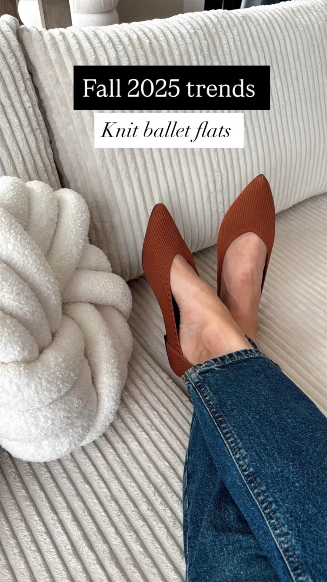 True to size.  Comfy!! Linking also my favorite no shoe socks ! #workwear #knitflat #balletflat #womensshoes