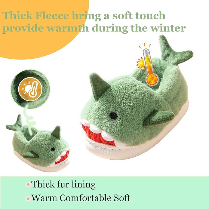 Fiedaz Boys Girls Shark Slippers Kids House Cute Slippers for Toddler Plush Warm Slippers Non-Sli... | Amazon (US)