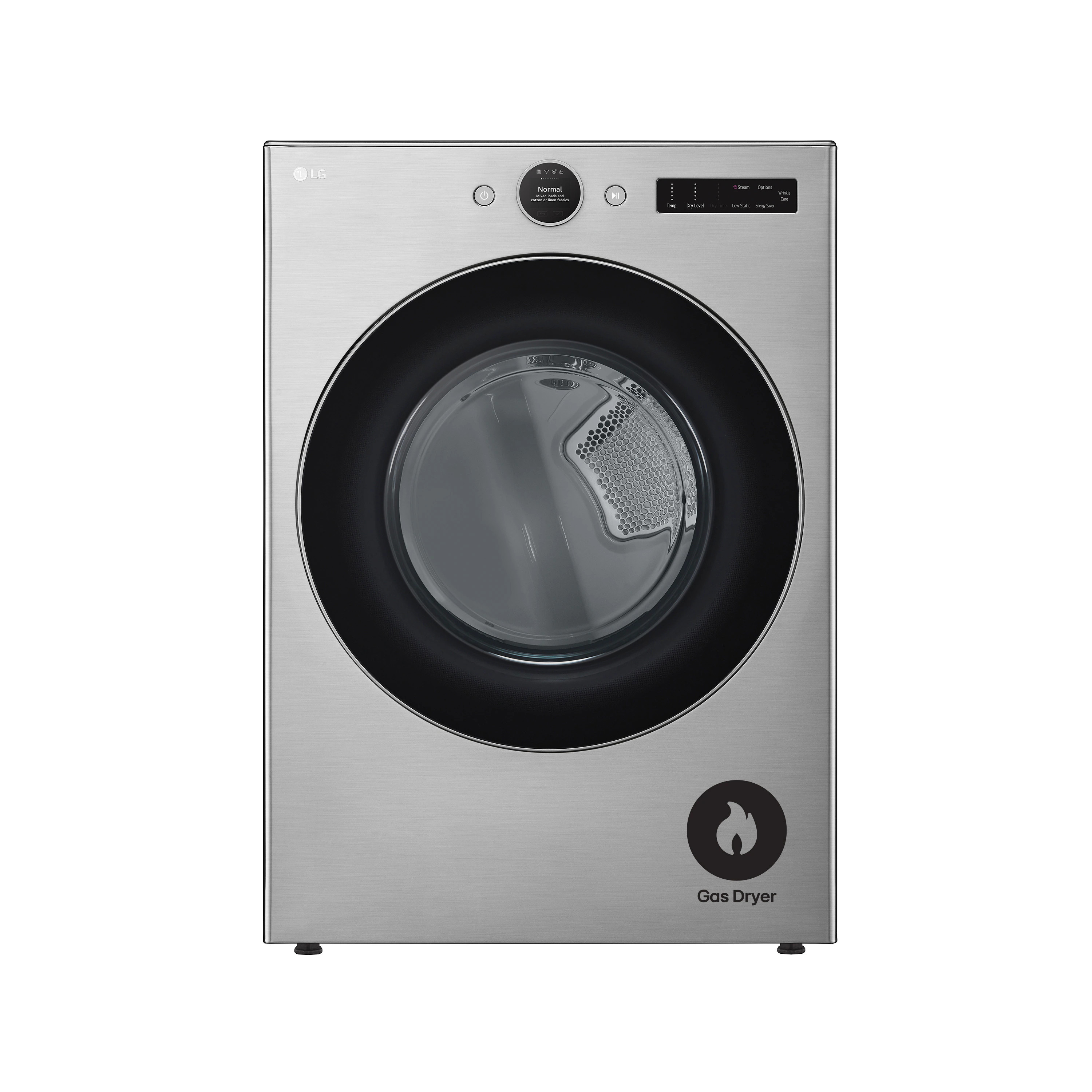 LG TurboSteam 7.4-cu ft Stackable Vented Gas Dryer with Steam Cycle ( Graphite Steel ) | DLGX5501V | Lowe's