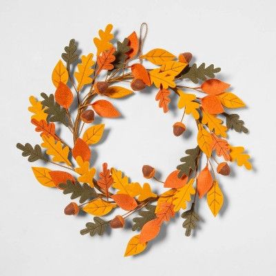 Harvest Indoor Fabric Wreath Leaves and Acorns - Hyde &#38; EEK! Boutique&#8482; | Target