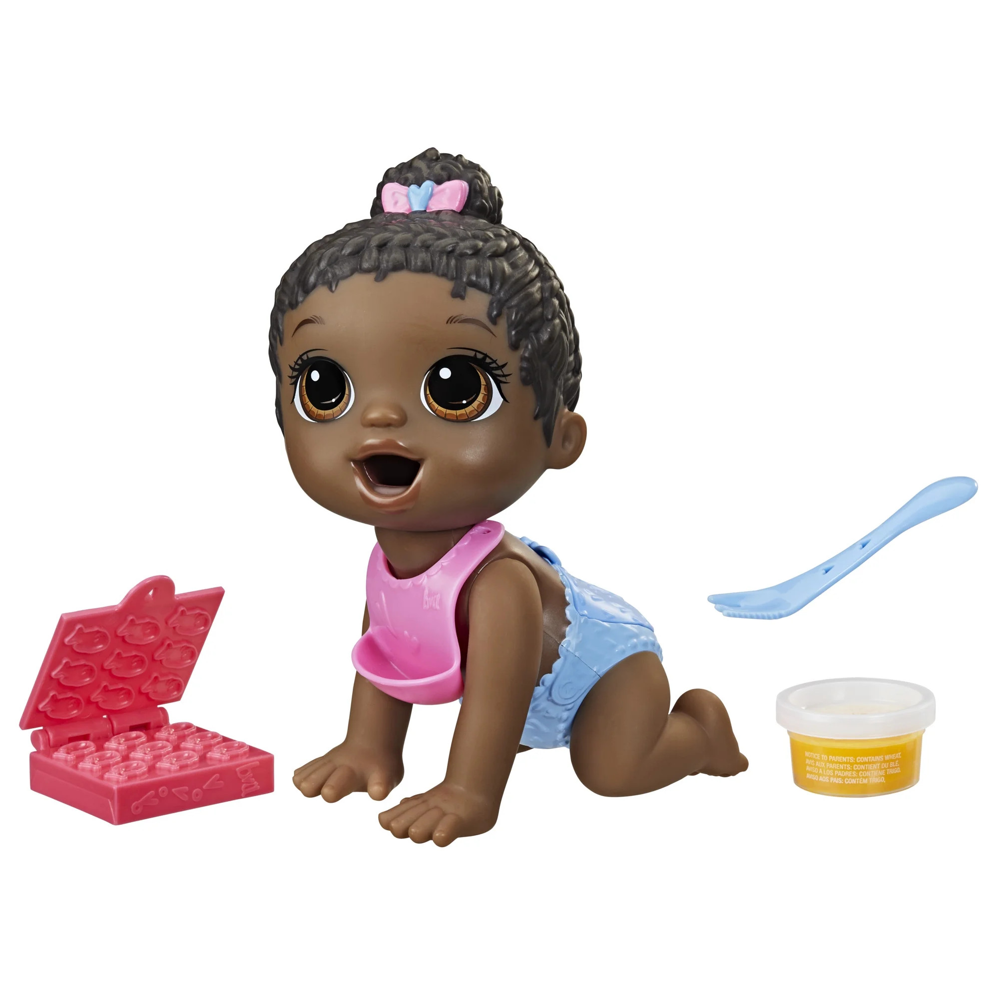 Baby Alive Lil Snacks Doll with Black Hair, Eats and "Poops" - Walmart.com | Walmart (US)