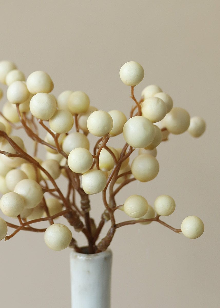 Fake Berries Pick in Cream Beige - 9 | Afloral