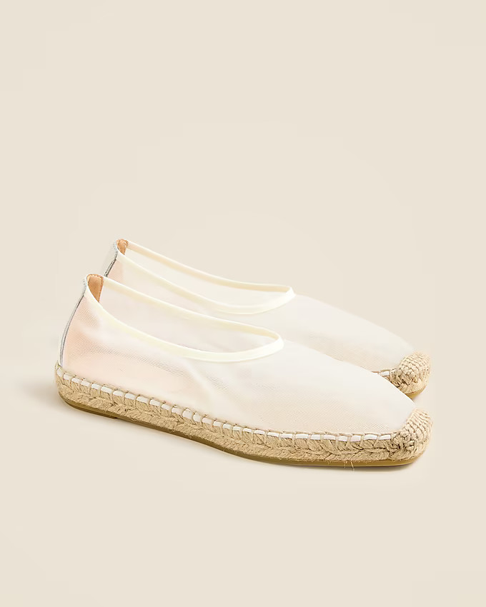 Made-in-Spain espadrille flats in mesh | J. Crew US