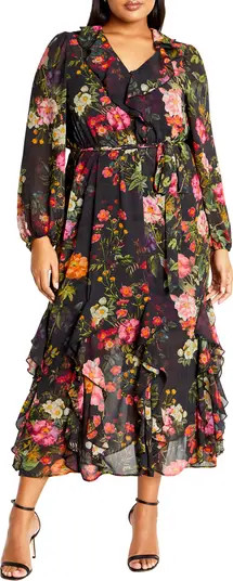 Bridgette Ruffle Long Sleeve Maxi Dress | Nordstrom