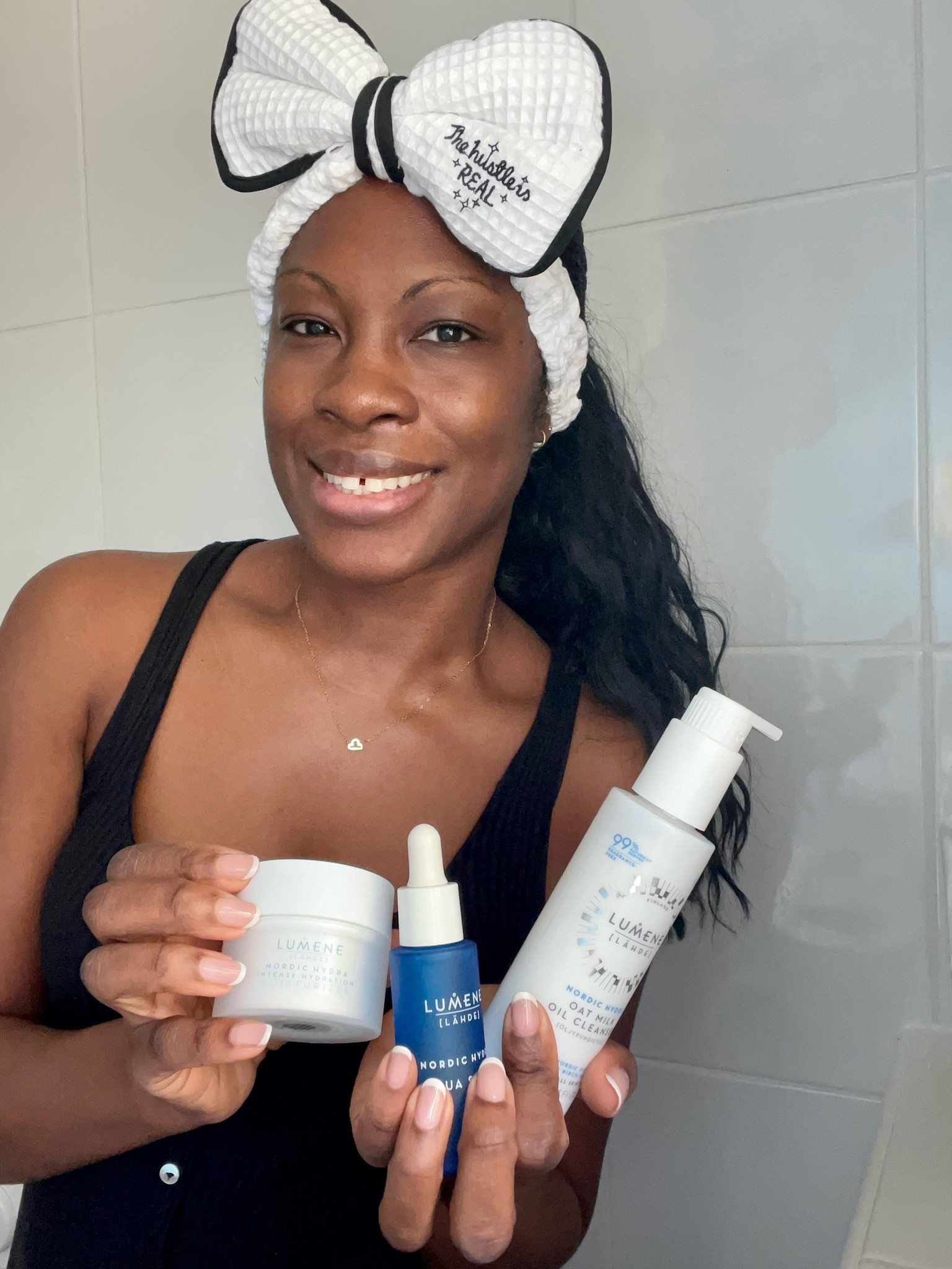 Lumene’s refreshing Nordic Hydra [LÄHDE] range. The Nordic Hydra collection is formulated with Hyaluronic acid, Arctic Spring Water & Organic Nordic Birch Sap, leaving your skin soft and hydrated all year long.

Products used:

Cleanse the skin with the Nordic Hydra Oat Milk Oil Cleanser which you apply to dry skin to remove make up and impurities on the skin. Wash off with water (I like to wash off with a reusable make up pad)

Treat the skin with the Nordic Hydra Aqua Serum before moisturising for plump, hydrated skin.

Moisturise the skin with the Nordic Hydra Intense Hydration Moisturiser with triple Hyaluronic Acid for long lasting hydration. 

I love the ethos of this brand, the ingredients used and the sustainable packaging. This range is suitable for all skin types and has been working wonders to my #sensitiveskin since my first use.

#LTKFind #LTKbeauty