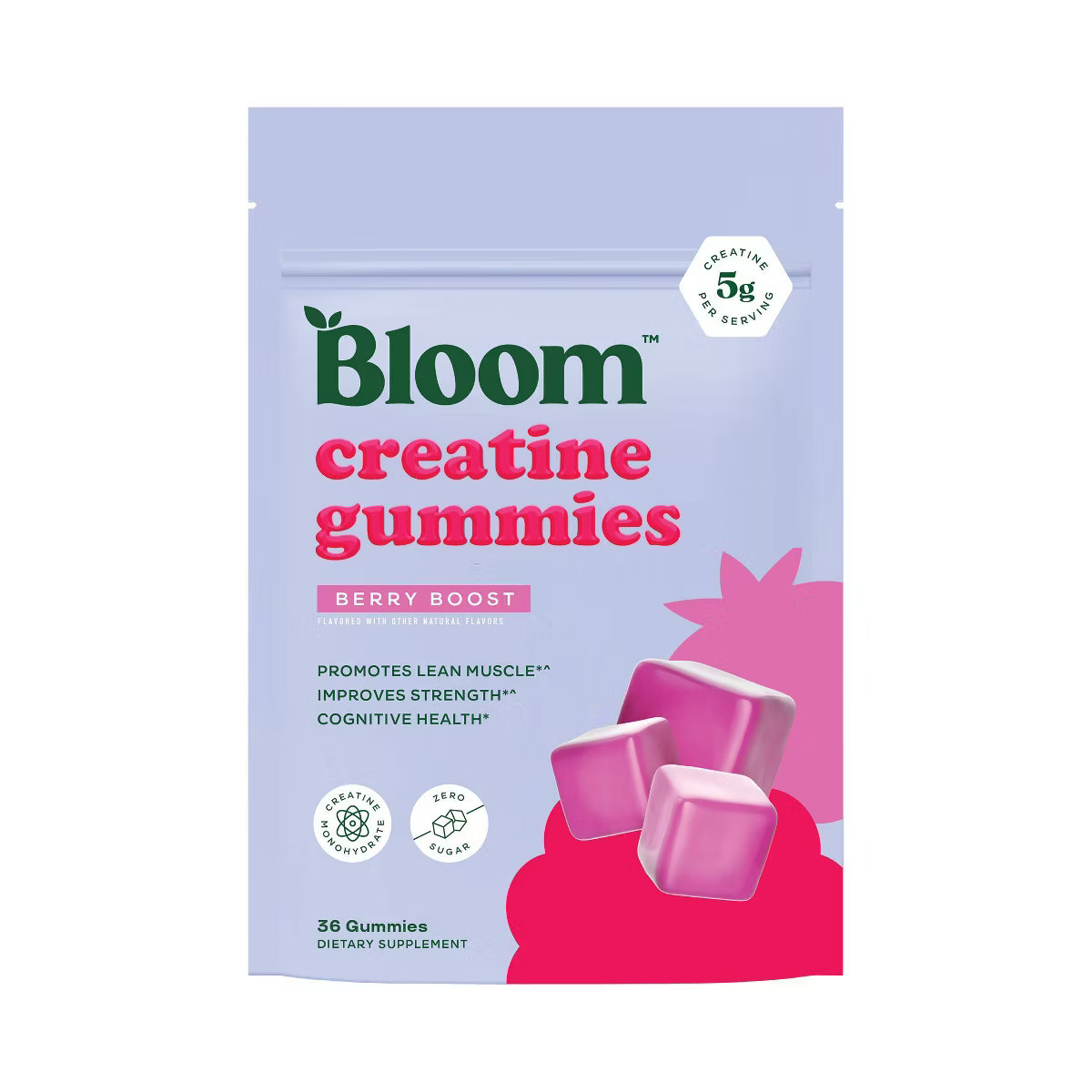BLOOM NUTRITION Creatine Monohydrate Gummies - Berry Boost - 12ct | Target