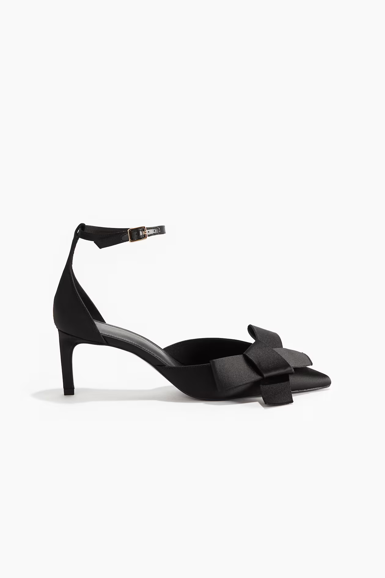 Bow-detail satin court shoes | H&M (UK, MY, IN, SG, PH, TW, HK)