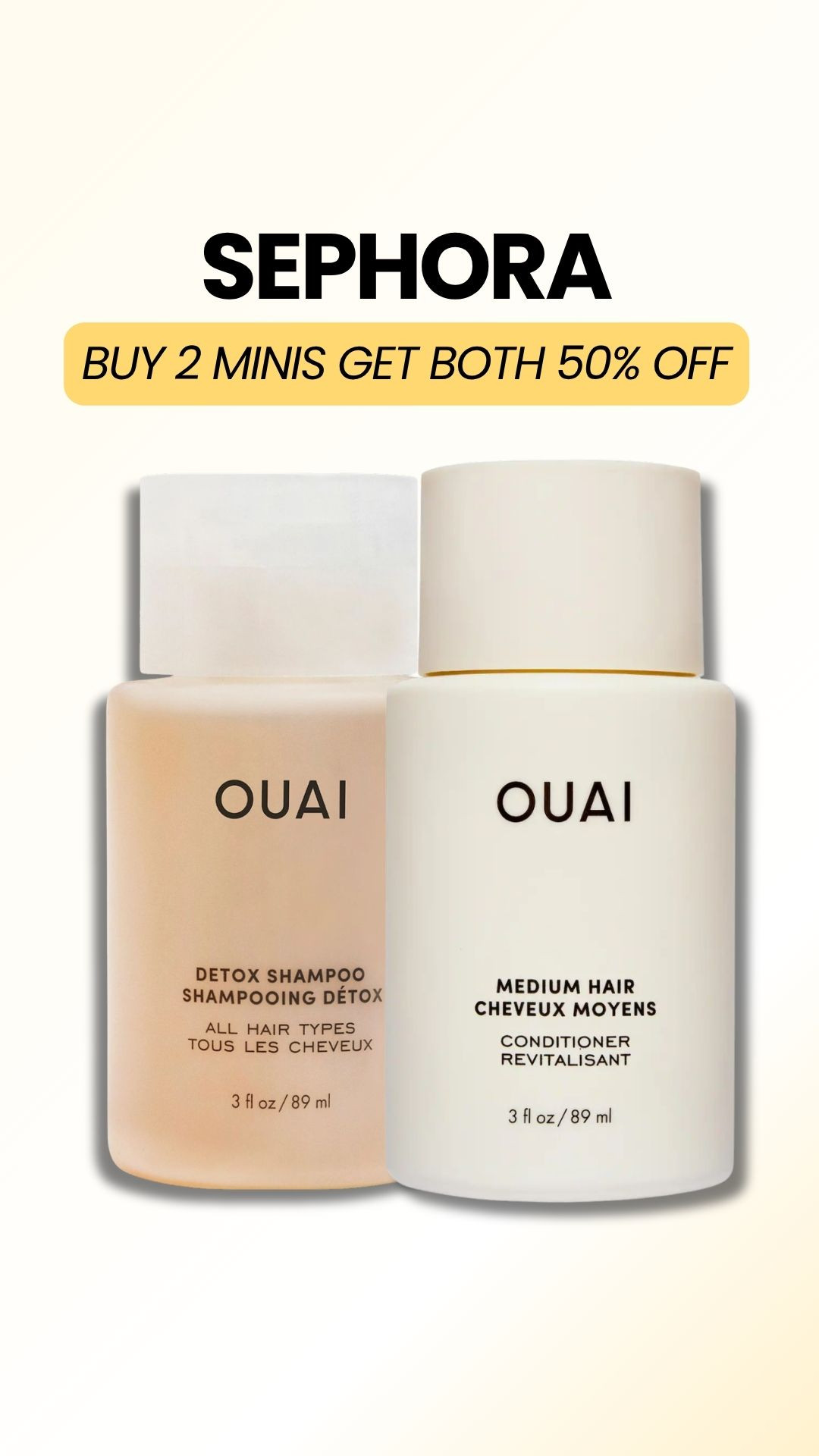 Have the Ouai shampoos and conditioners been showing in your social feeds as they have in mine? If you’ve been wanting to give them a try but not pay a lot of money, you can get a mini version 50% off at @Sephora through 7/15.
#LTKhair #haircare

#LTKselfcare #LTKSaleAlert #LTKBeauty