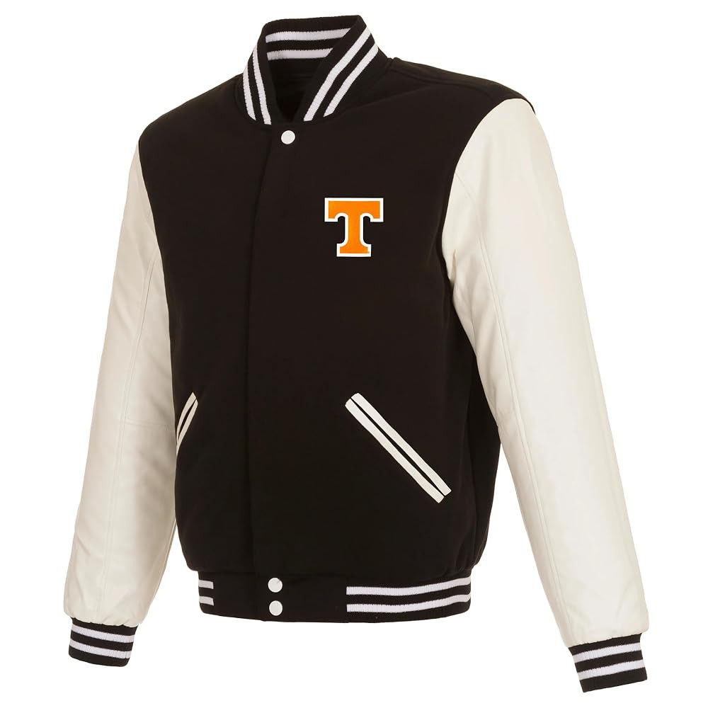 JH Design Tennessee Volunteers Jacket Varsity Style Snap Up Coat | Amazon (US)