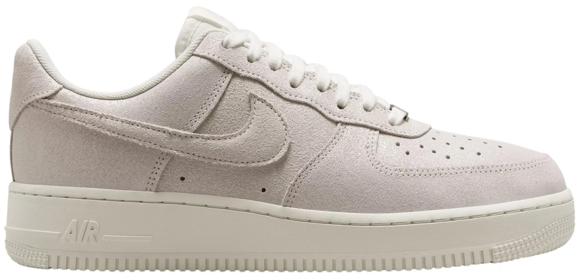 Nike Women's Air Force 1 '07 Shoes, Size 7, Sail Glittery Suede | DICK'S Sporting Goods