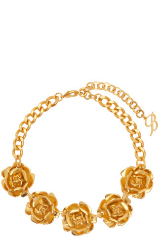 Gold Roses Choker | SSENSE