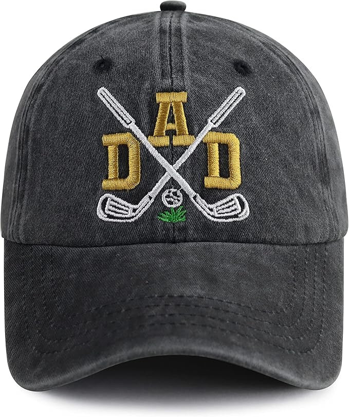 Golf Dad Hats for Men, Funny Adjustable Cotton Embroidered Daddy Baseball Cap | Amazon (US)