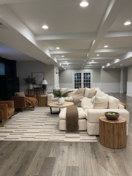 Basement views and simple touches of Holiday greenery to make this space even cozier.

Basement, living room, sofa sectional, rug, area rug, loloi rug, coffee table, side table, console table, 

#LTKstyletip #LTKhome #LTKsalealert