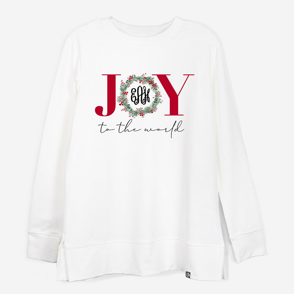 Personalized Joy to the World Crewneck Sweatshirt | Marleylilly