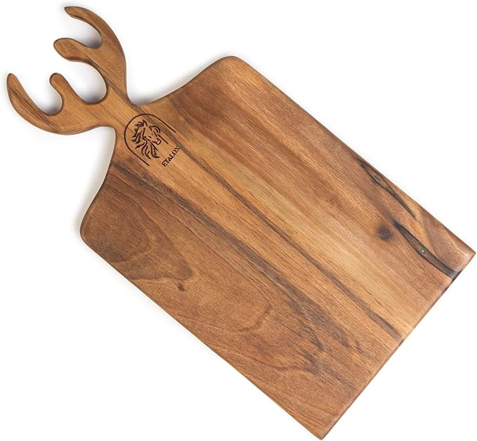 Etalon Premium Walnut Deer Shaped Cutting Board, Large Wooden Chopping Board for Meat, Cheese, an... | Amazon (US)