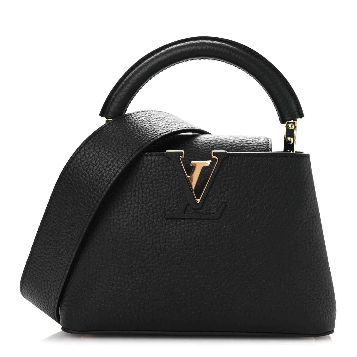 Taurillon Mini Capucines Black | FASHIONPHILE (US)