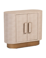 32in Rounded Faux Shagreen 2 Door Cabinet | TJ Maxx