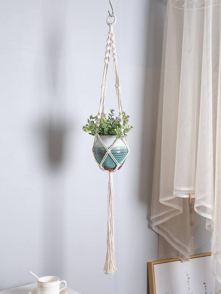 1pc Woven Macrame Plant Hanger Without Plant | SHEIN