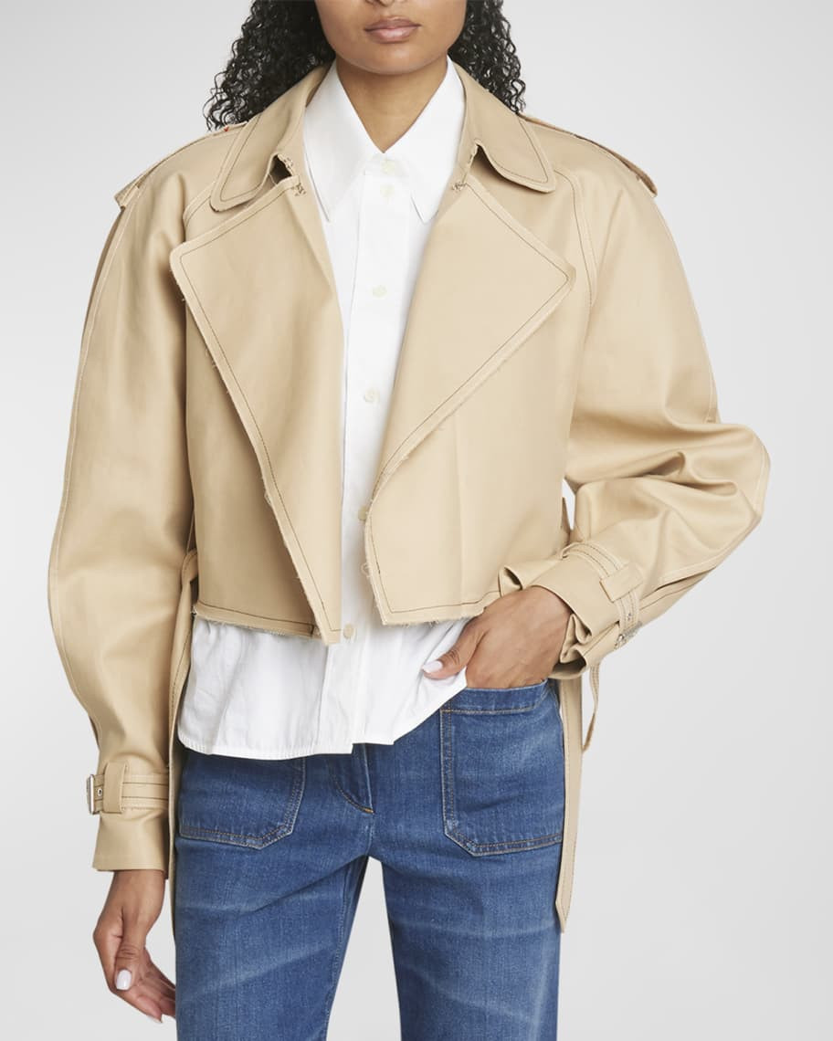 Belted Short Trench Jacket | Neiman Marcus