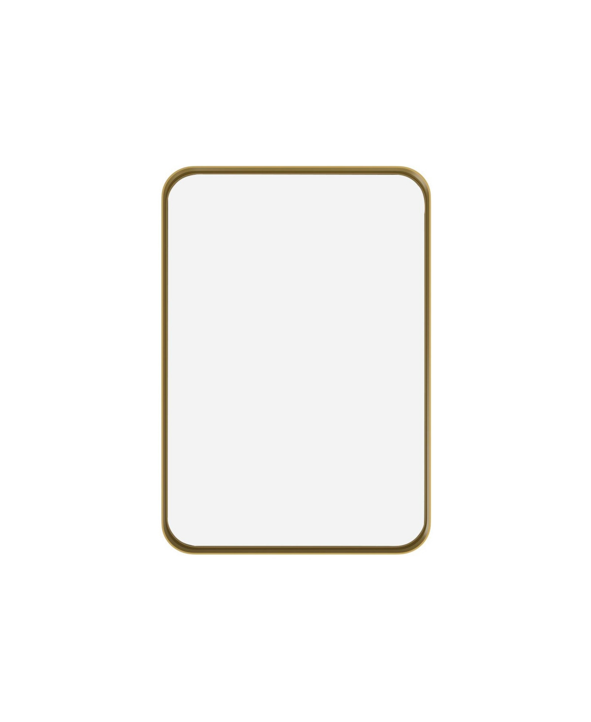 Homlux 24"x36" Rounded Rectangle Wall Mirror with Gold Aluminum Alloy Frame - Gold | Macy's