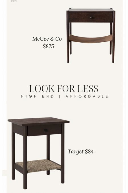 Look for less, Nightstand look for less, dark nightstand, woven shelf nightstand, leather accent nightstand, mcgee and co , target

#LTKhome #LTKstyletip #LTKsalealert