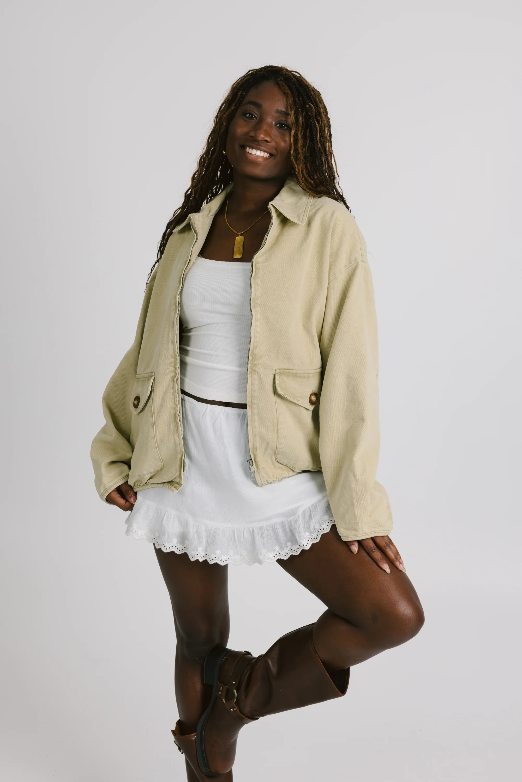 Erica Jacket in Sand | Grey Bandit