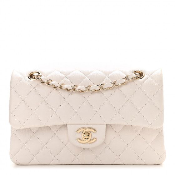 CHANEL Caviar Quilted Small Double Flap Ivory | FASHIONPHILE | Fashionphile