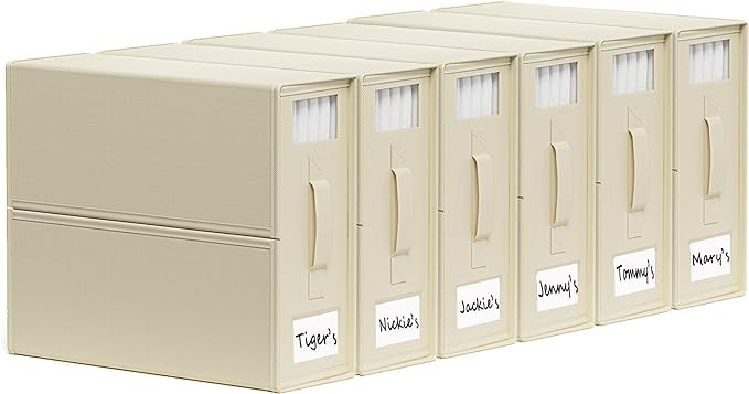 SheetCube Bed Sheet Organizers and Storage 6 Pack, Foldable Linen Closet Organizer with Window an... | Amazon (US)