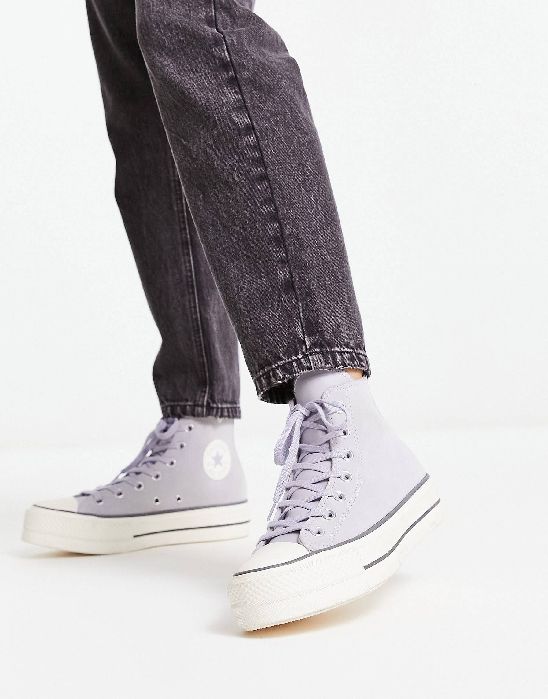 Converse Chuck Taylor All Star Lift Cozy Utility sneakers in gravel | ASOS (Global)