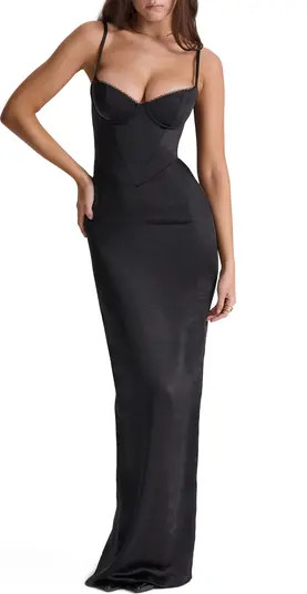 Stefania Underwire Corset Bodice Satin Gown | Nordstrom