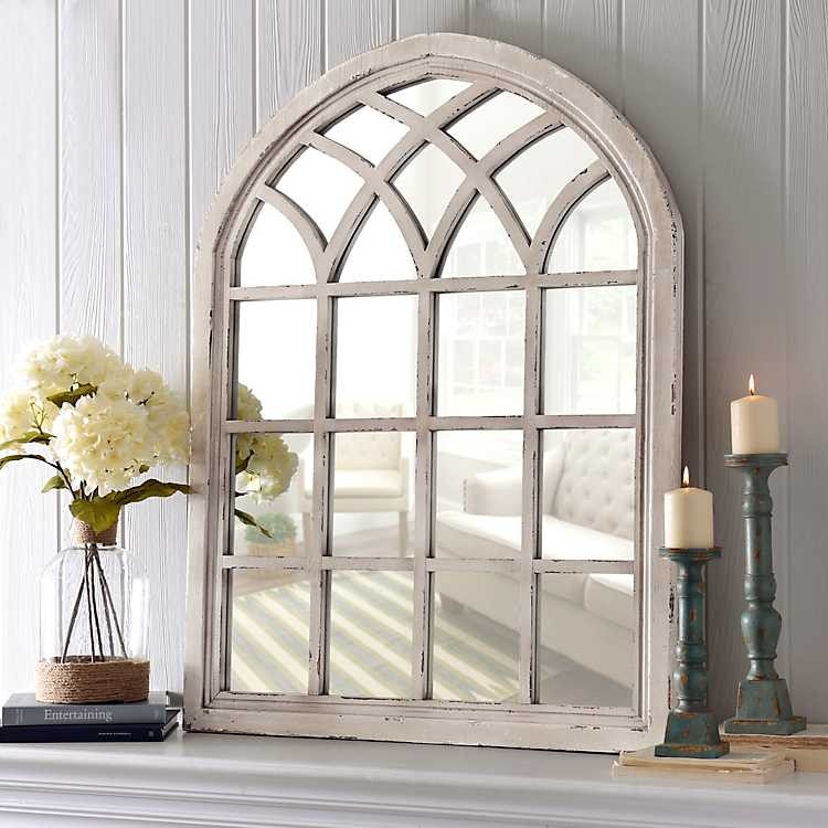 Distressed Cream Sadie Arch Mirror | Kirkland's Home