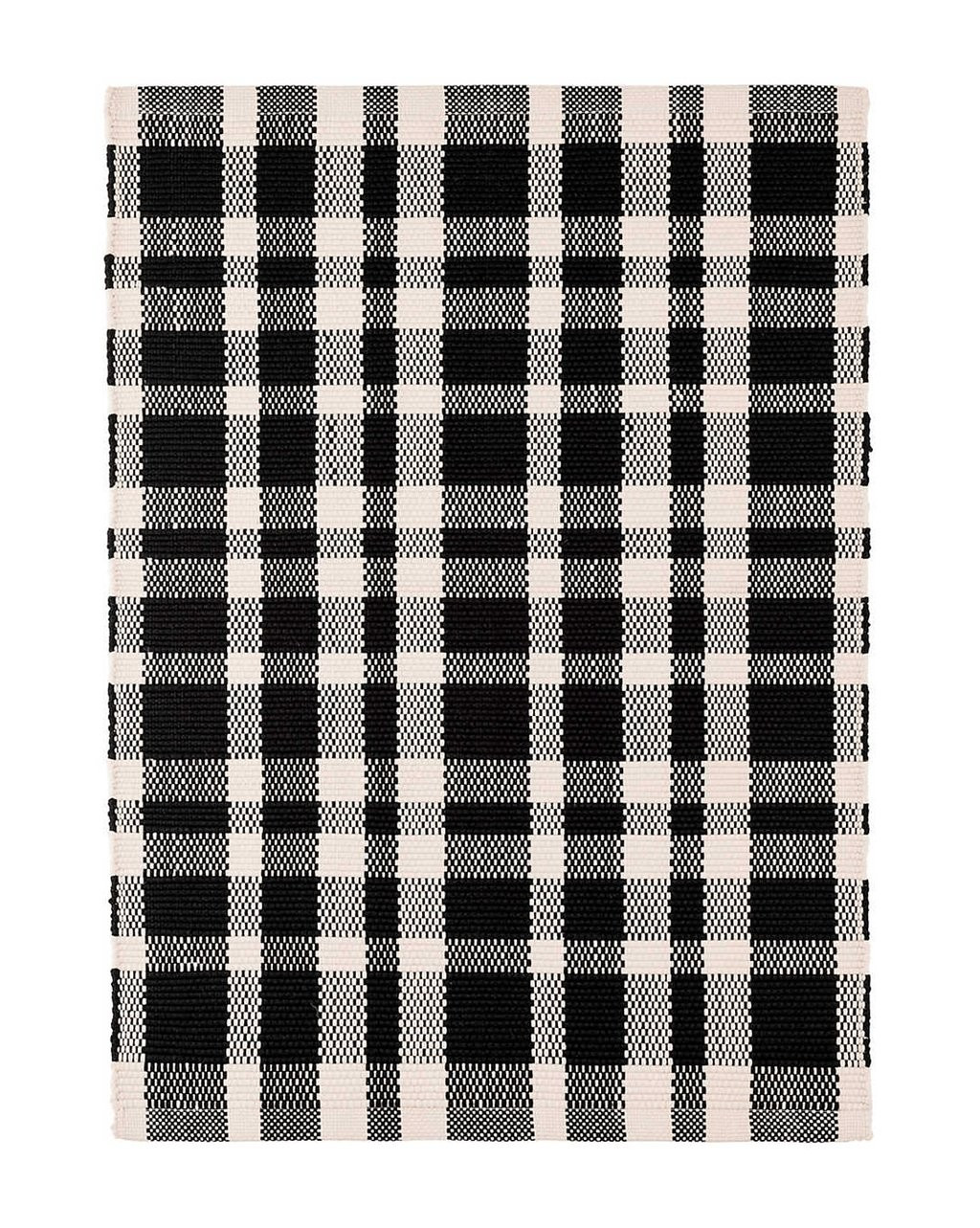 Tattersal Black Indoor / Outdoor Rug | McGee & Co.