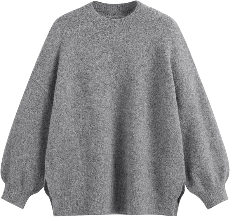 CIDER Womens Wool Blend Oversized Knit Sweater Pullover Crew Neck Casual Cozy Sweaters Trendy | Amazon (US)