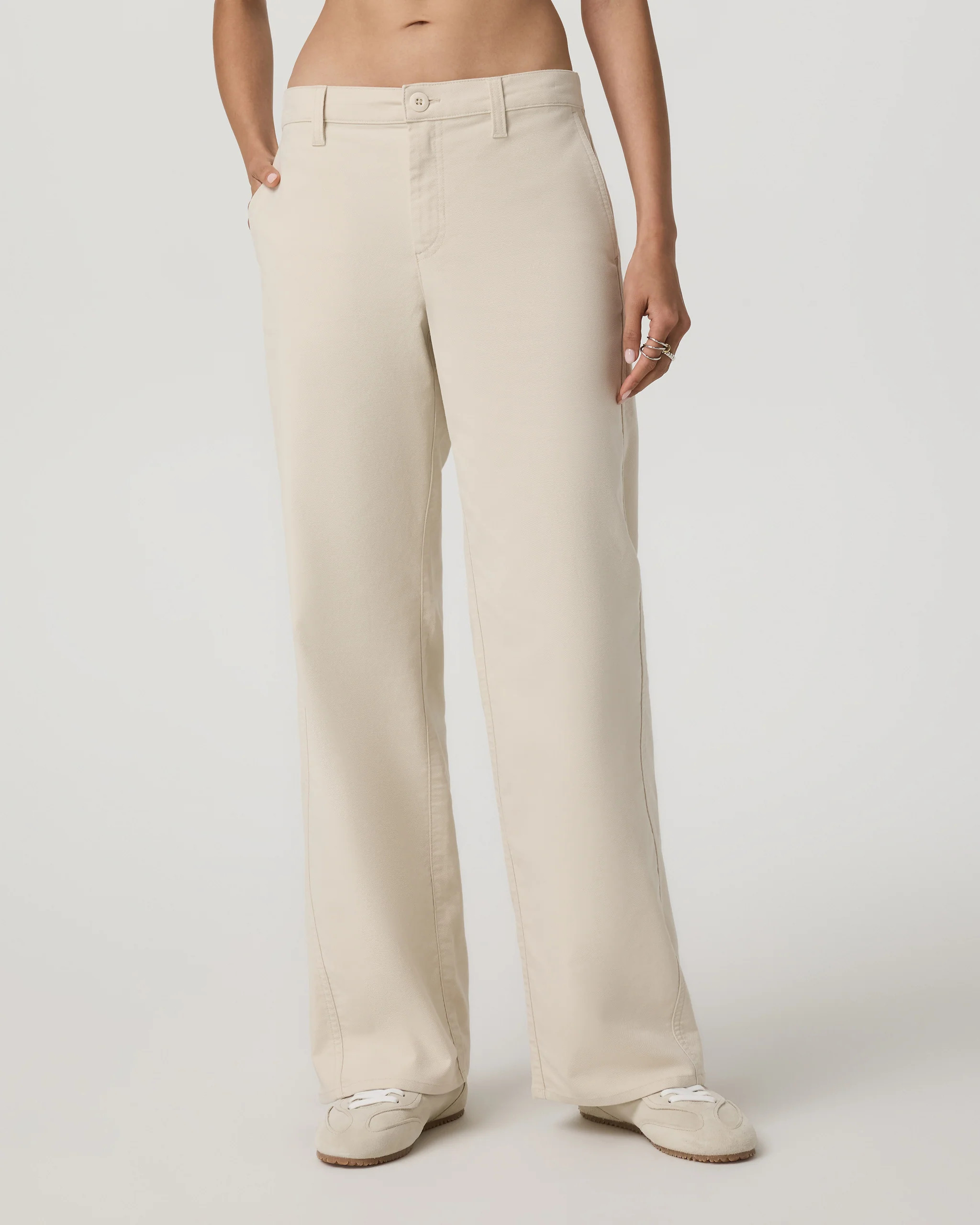 Telluride Twill Pant | Women's Bone Mid-Low Rise Pants | Vuori | Vuori Clothing (US & Canada)