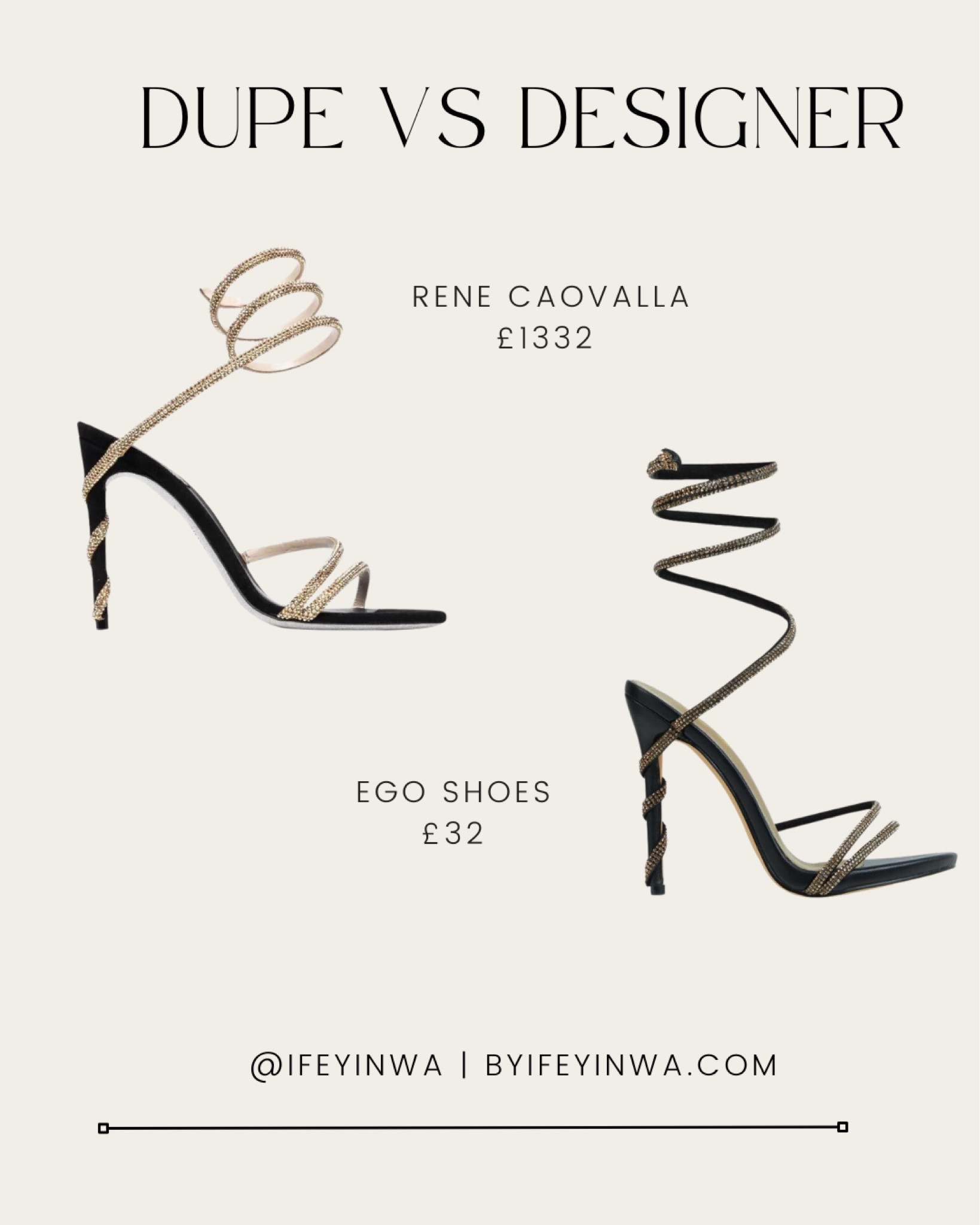 I found a dupe for the Rene Caovilla Margot sandals from Ego Shoes that will save you over £1000! I’ve bought them in silver too! So so pretty!

#LTKFind #LTKstyletip #LTKshoecrush