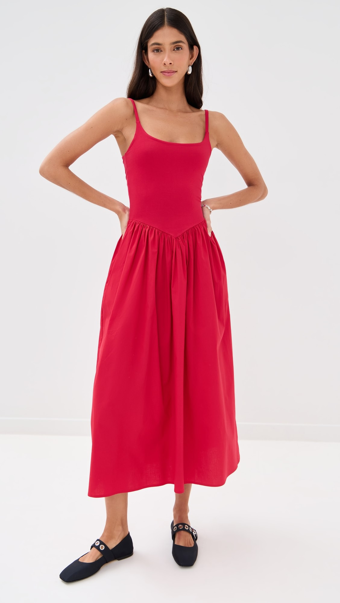 Alix Mixed Fabric Tank Dress | Shopbop