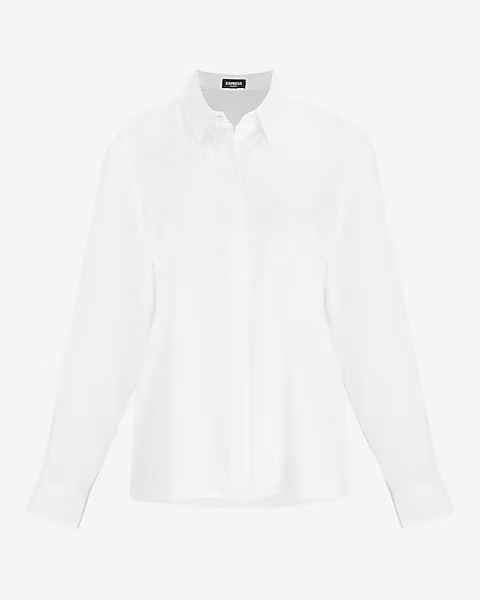 Relaxed Satin Portofino Shirt | Express