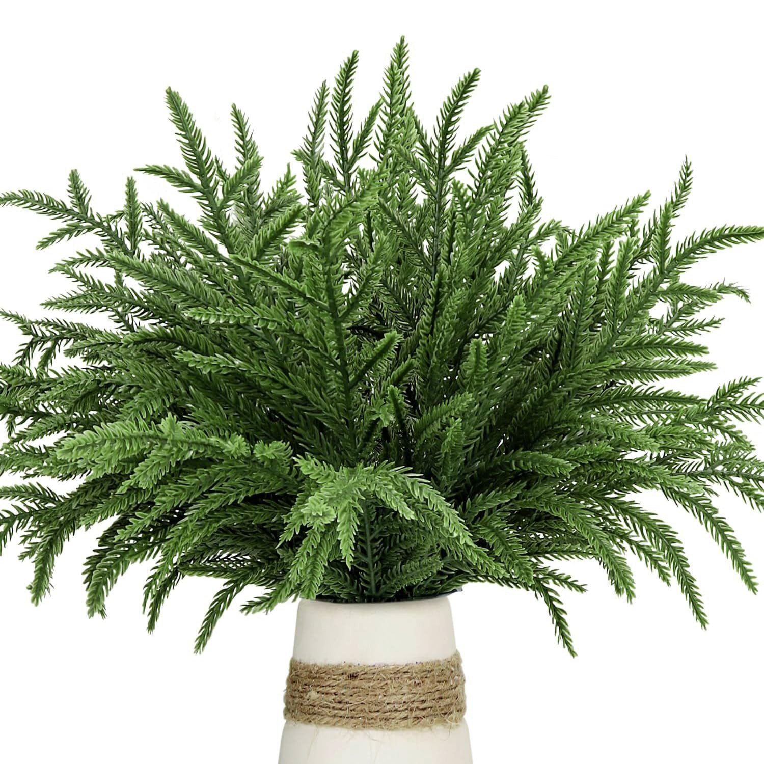 30 Pcs Christmas Foliage Real Touch Norfolk Pine Stems Branches, 15Inch Needle Branch Tree Picks ... | Amazon (UK)
