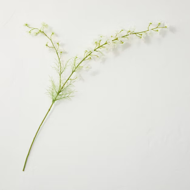 32" Faux White Delphinium Flower Stem - Hearth & Hand™ with Magnolia | Target