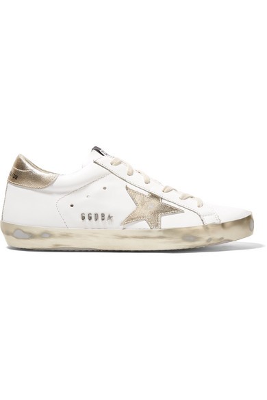Golden Goose Deluxe Brand - Superstar Distressed Leather Sneakers - White | NET-A-PORTER (US)