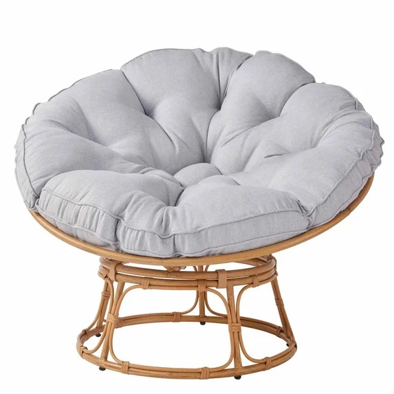 Better Homes & Gardens Emma Papasan Accent Chair, Gray Linen | Walmart (US)