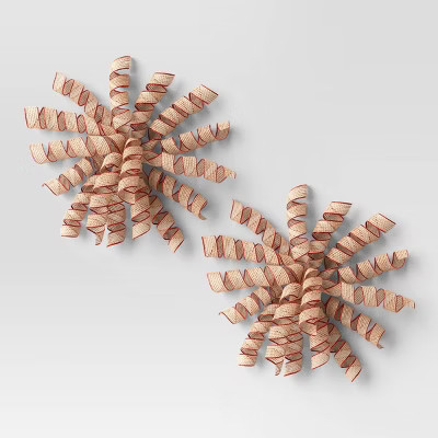 2ct Christmas Modern Heritage Premium Curl Swirl Brown/Red- Wondershop™ | Target