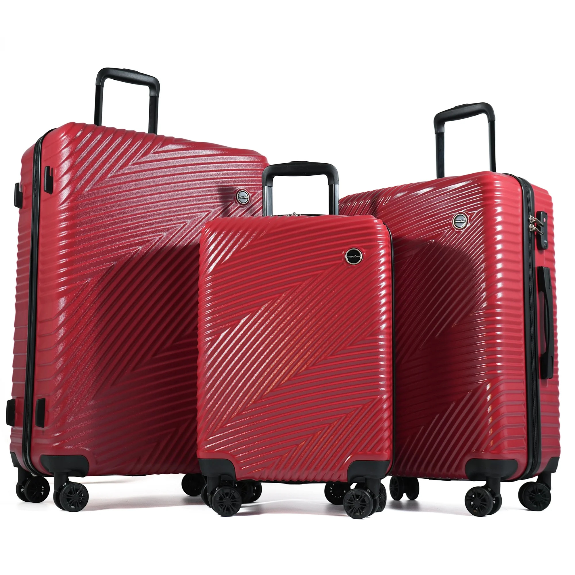 Tripcomp Luggage 3 Piece Set,Suitcase Set with Spinner Wheels Hardside Lightweight Luggage 20in24... | Walmart (US)