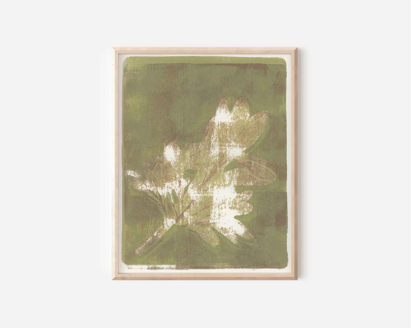 Hand Made Green Sage Leaves Botanical Nature Garden Acrylic Paint Gel Plate Art Print- 2023 Serie... | Etsy (US)